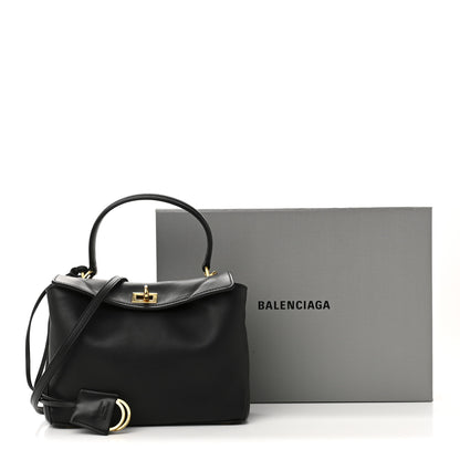 Balenciaga Natural Smooth Calfskin Mini Rodeo Top Handle Handbag Black 10 of 10