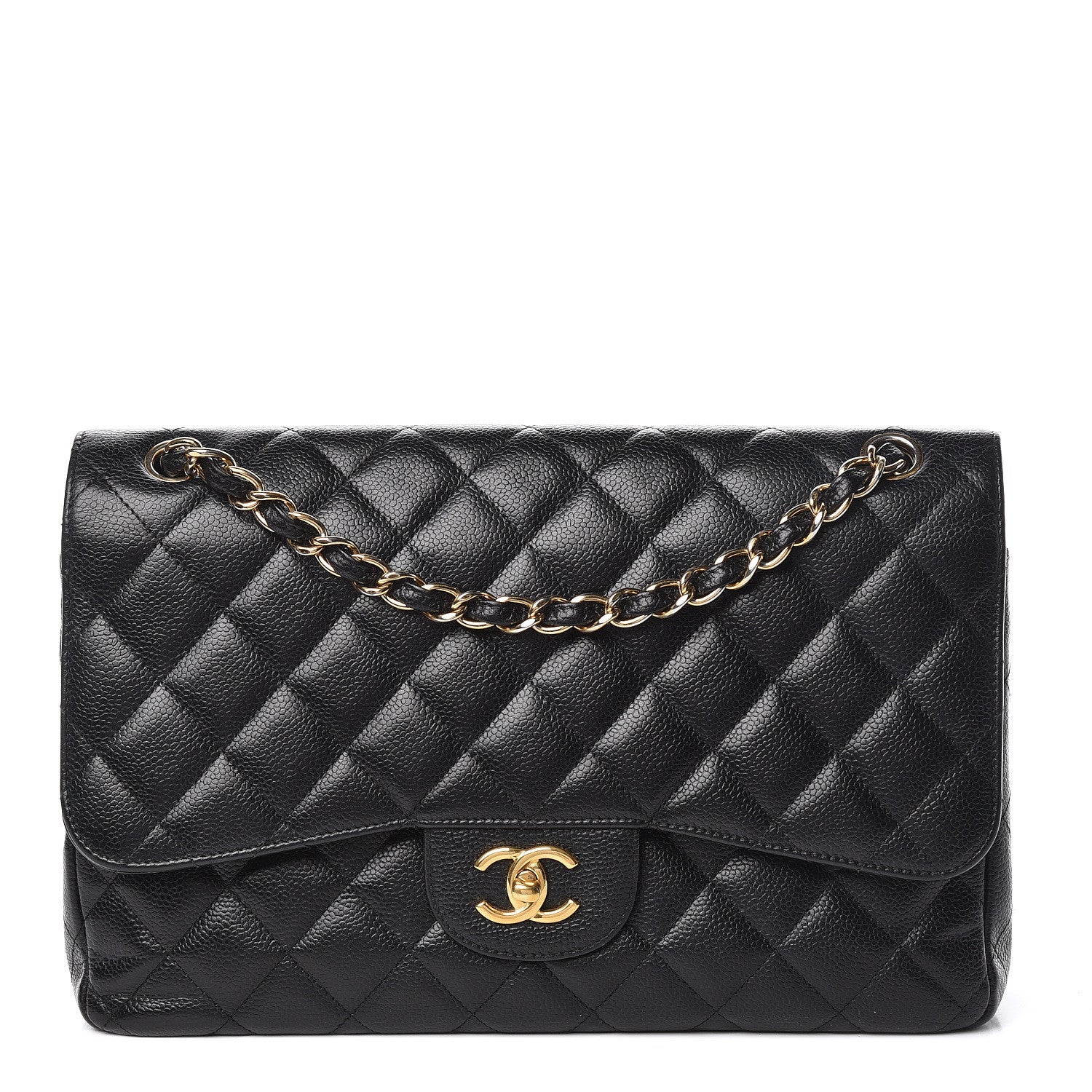 Chanel Caviar Quilted Jumbo Double Flap Black 1 of 24