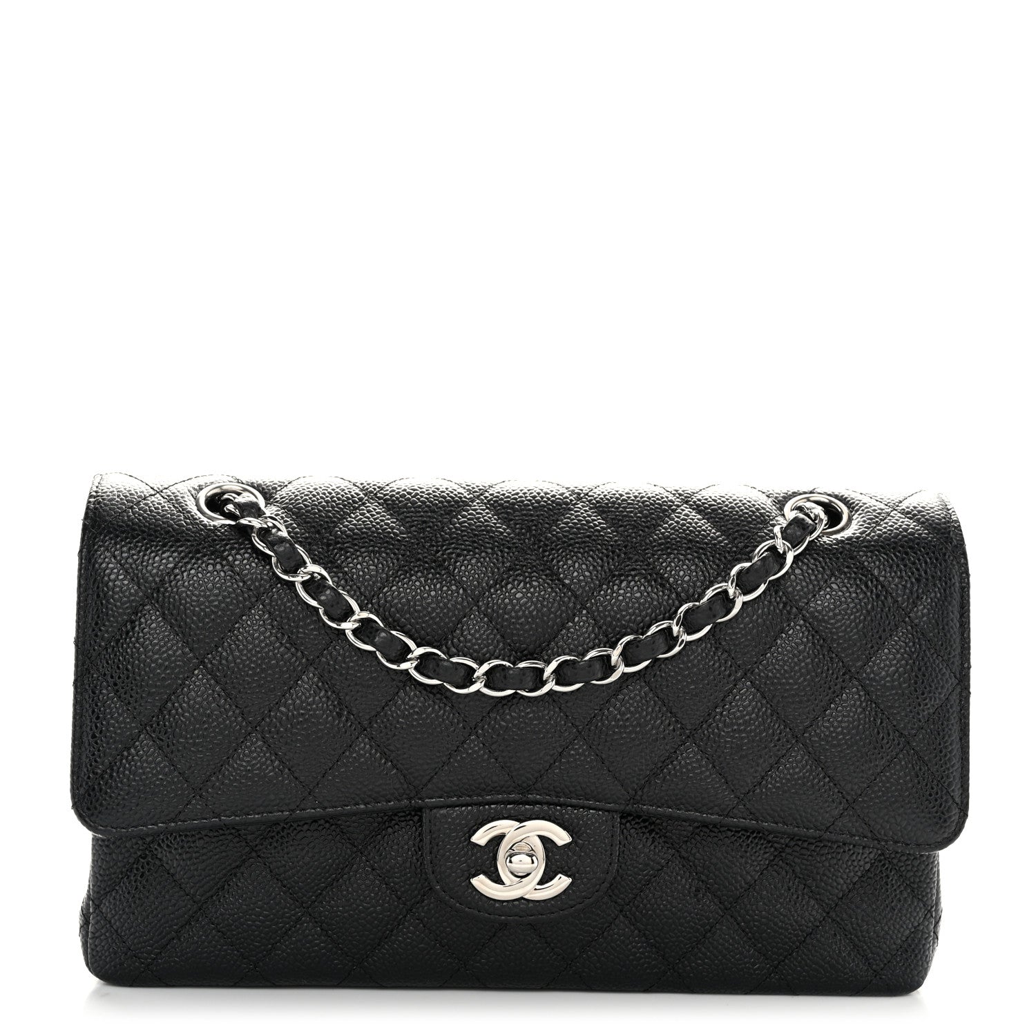Chanel Caviar Quilted Medium Double Flap Black 1 of 10