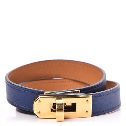 Hermes Swift Kelly Double Tour Bracelet M Bleu Saphir 1 of 6