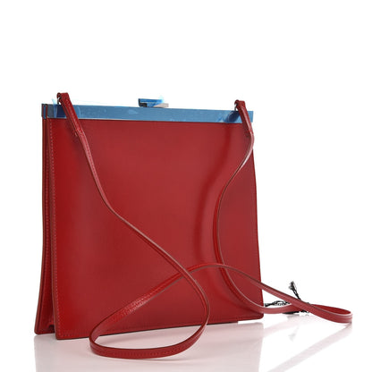 Celine Smooth Calfskin Mini Clasp Bag Pop Red 4 of 7