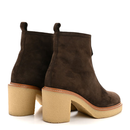 Hermes Suede Womens Jingle 55 Ankle Boot 36.5 5 of 9
