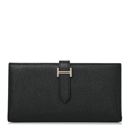Hermes Epsom Bearn Gusset Wallet Black 1 of 9
