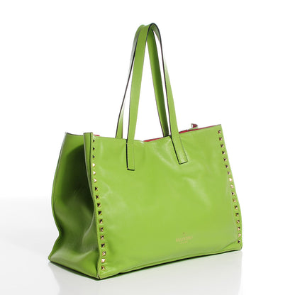 Valentino Garavani Nappa Medium Rockstud Soft Tote Pop Apple 3 of 7