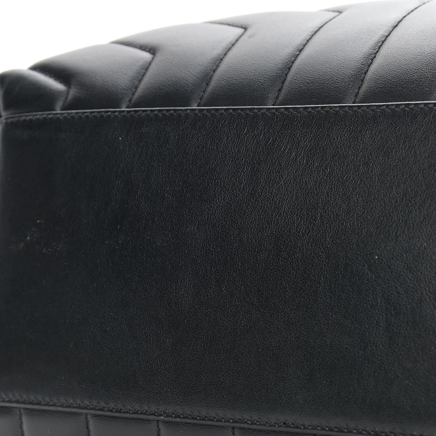 Calfskin Y Quilted Monogram Medium Loulou Chain Satchel Black