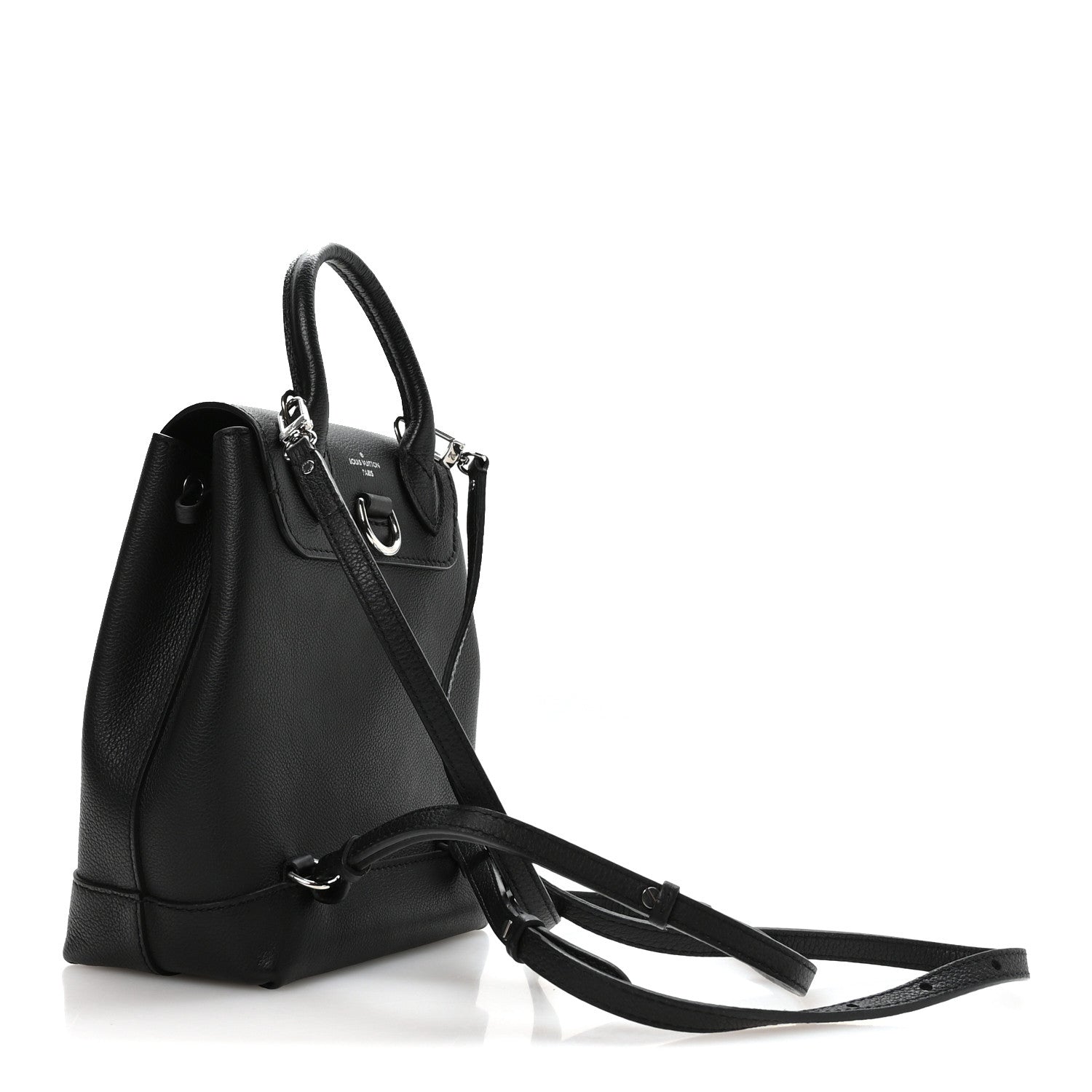 Louis Vuitton Calfskin Lockme Mini Backpack Black 2 of 10