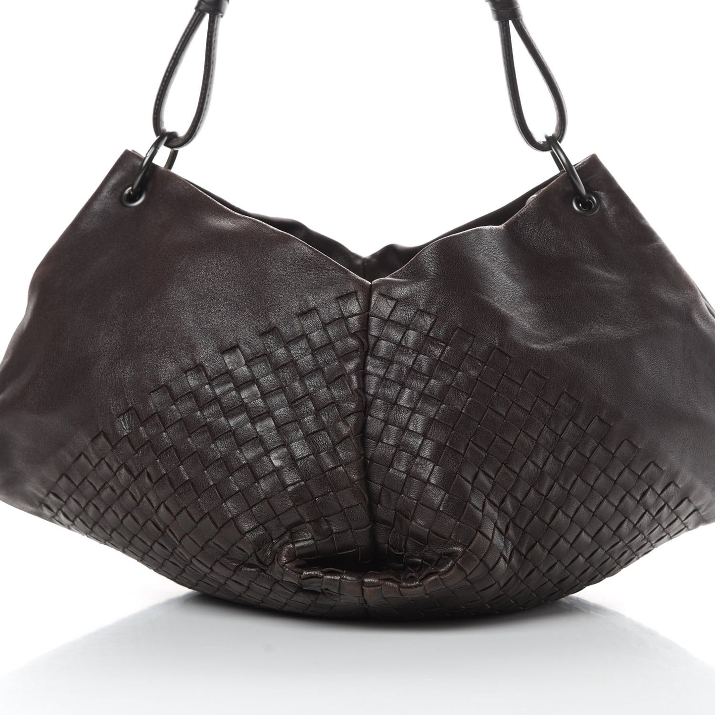 Nappa Intrecciato Aquilone Fortune Cookie Hobo Ebano