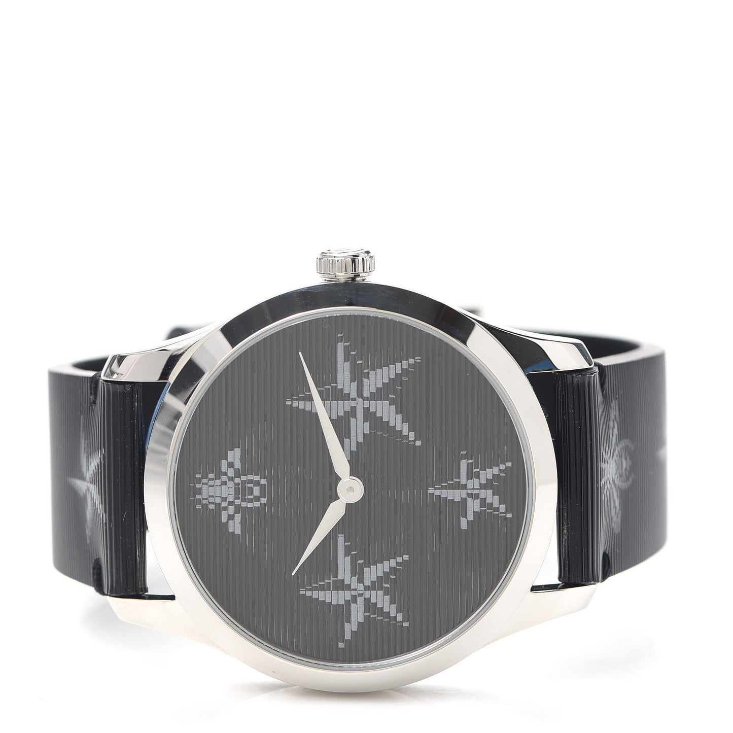 Stainless Steel Calfskin 38mm G-Timeless Bee Star Hologram Quartz Watch Black