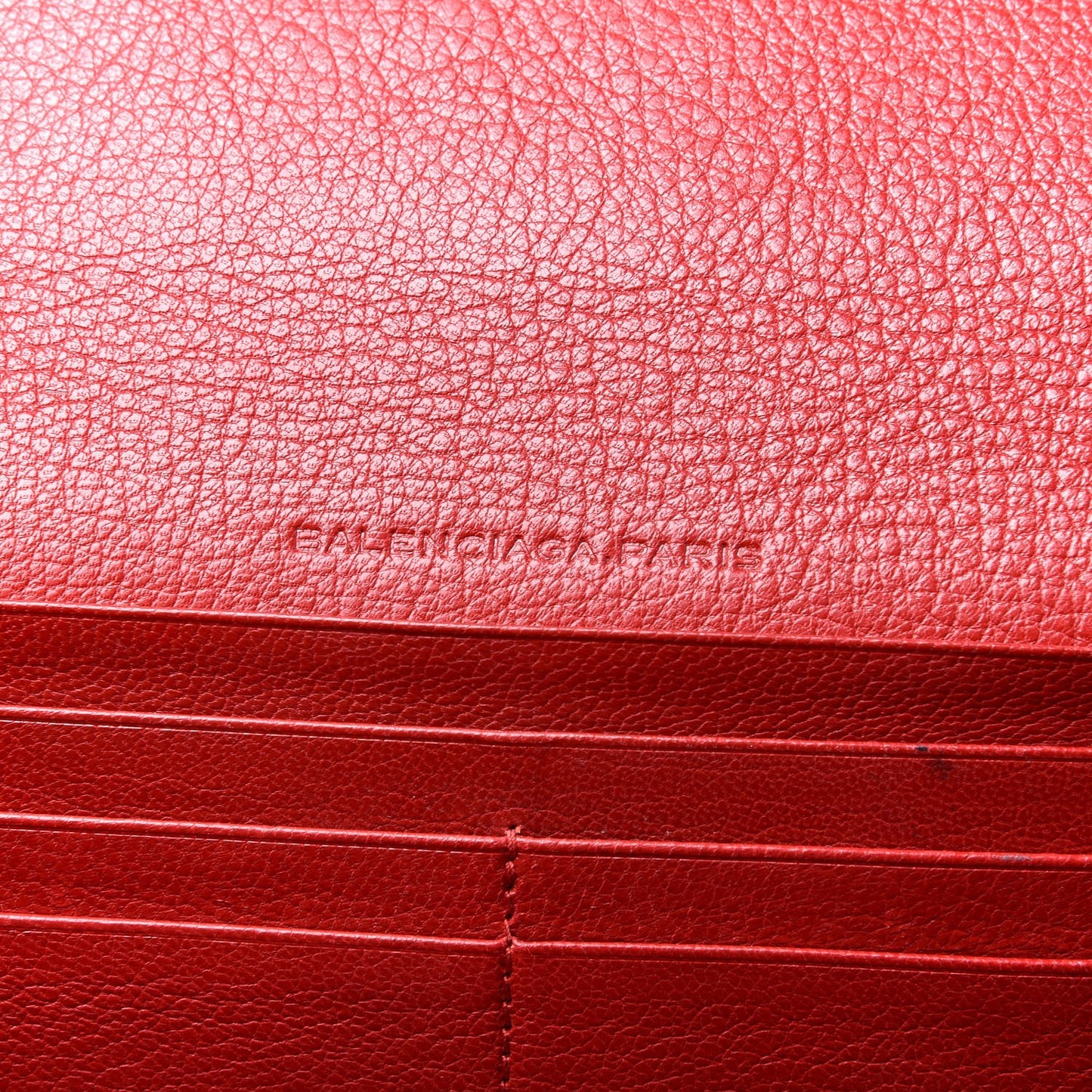 Agneau Classic Hardware Money Wallet Red