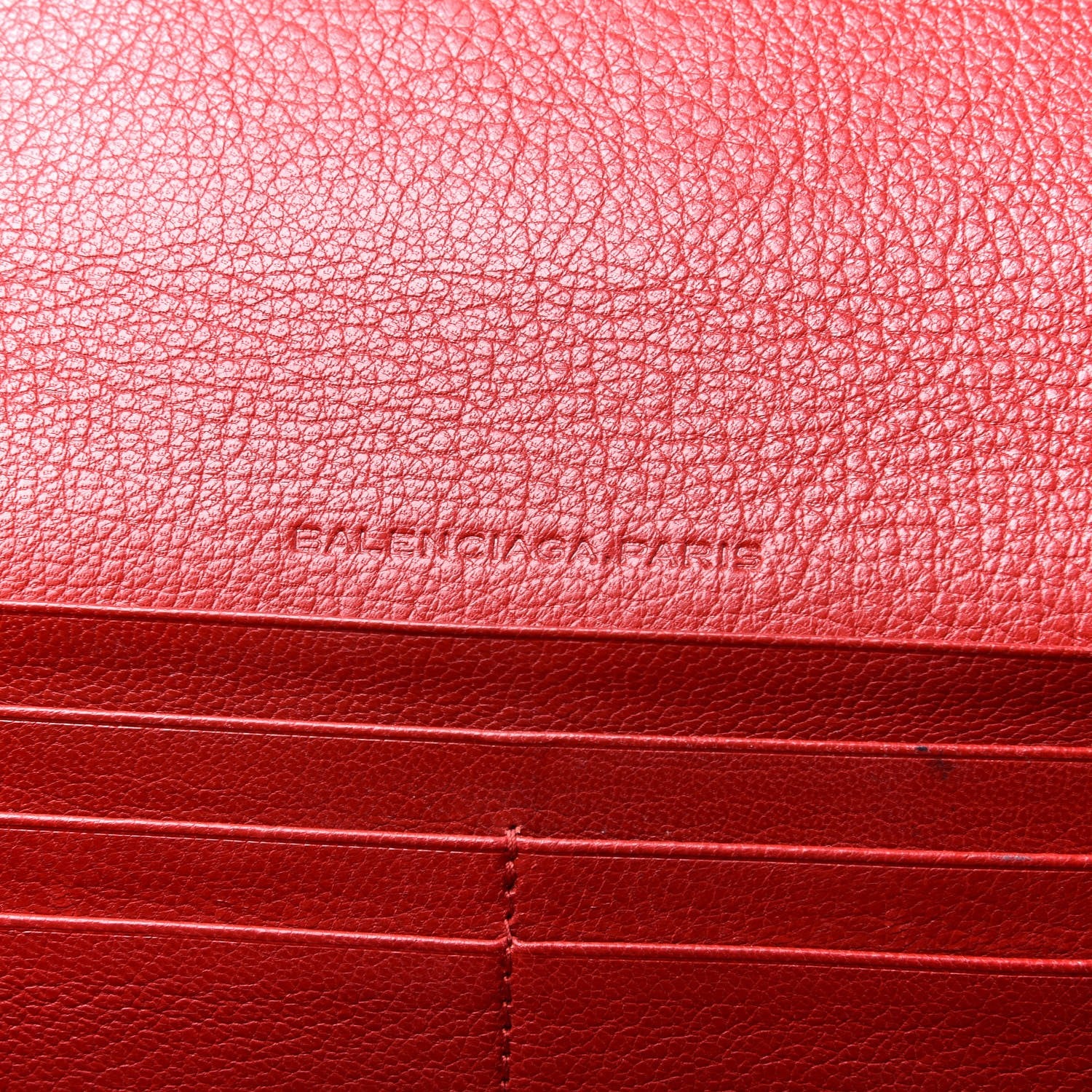 Balenciaga Agneau Classic Hardware Money Wallet Red 6 of 16