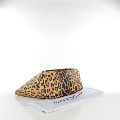 Givenchy Textured Coated Canvas Leopard Print Large Antigona Tote 5 of 8