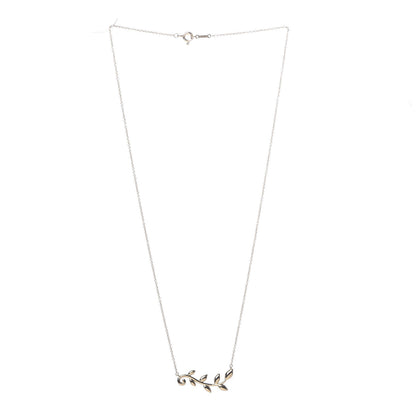 Tiffany 18K Yellow Gold Paloma Picasso Olive Leaf Vine Pendant Necklace 3 of 6