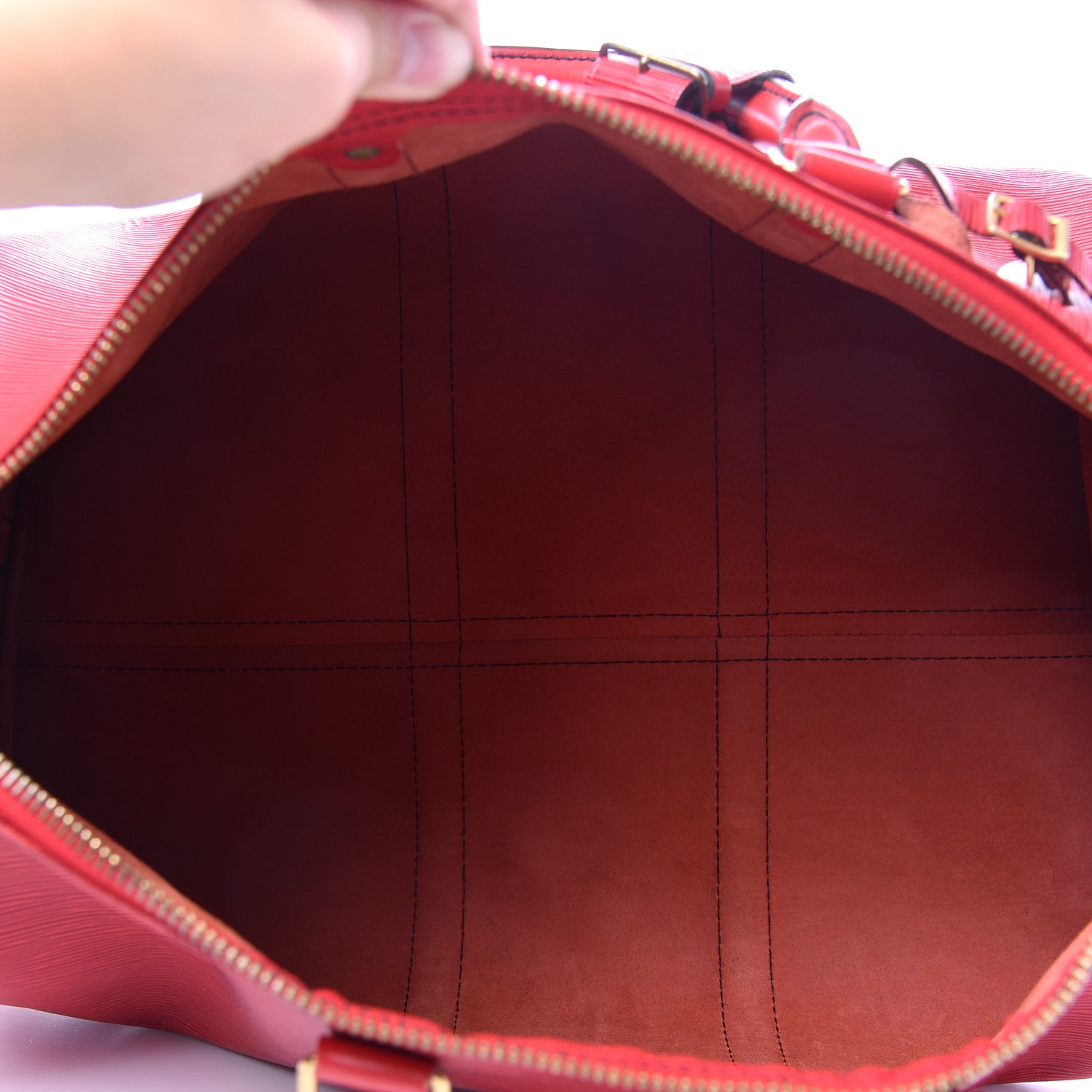 Louis Vuitton Epi Keepall 45 Castillan Red 4 of 7