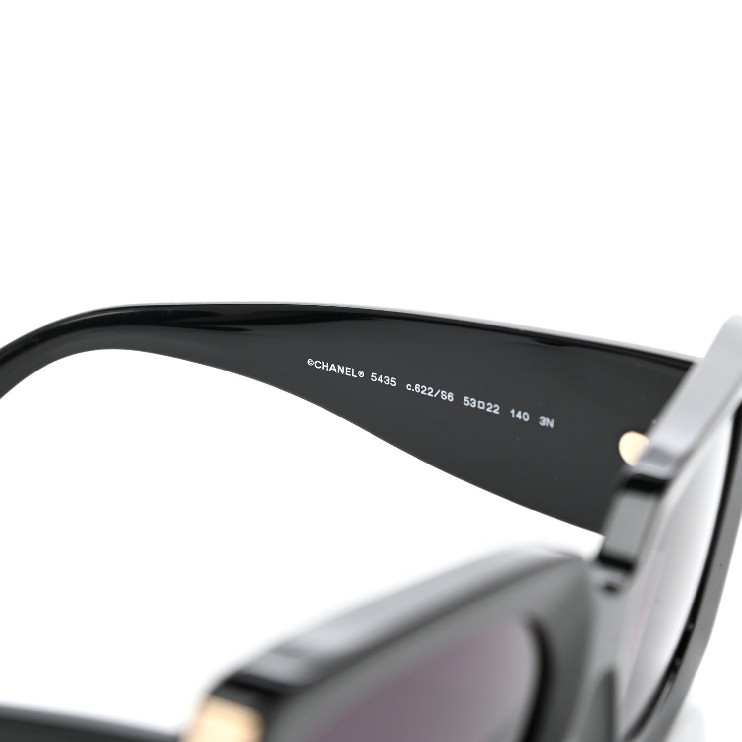 Chanel Acetate Rectangle Sunglasses 5435 Black 5 of 8