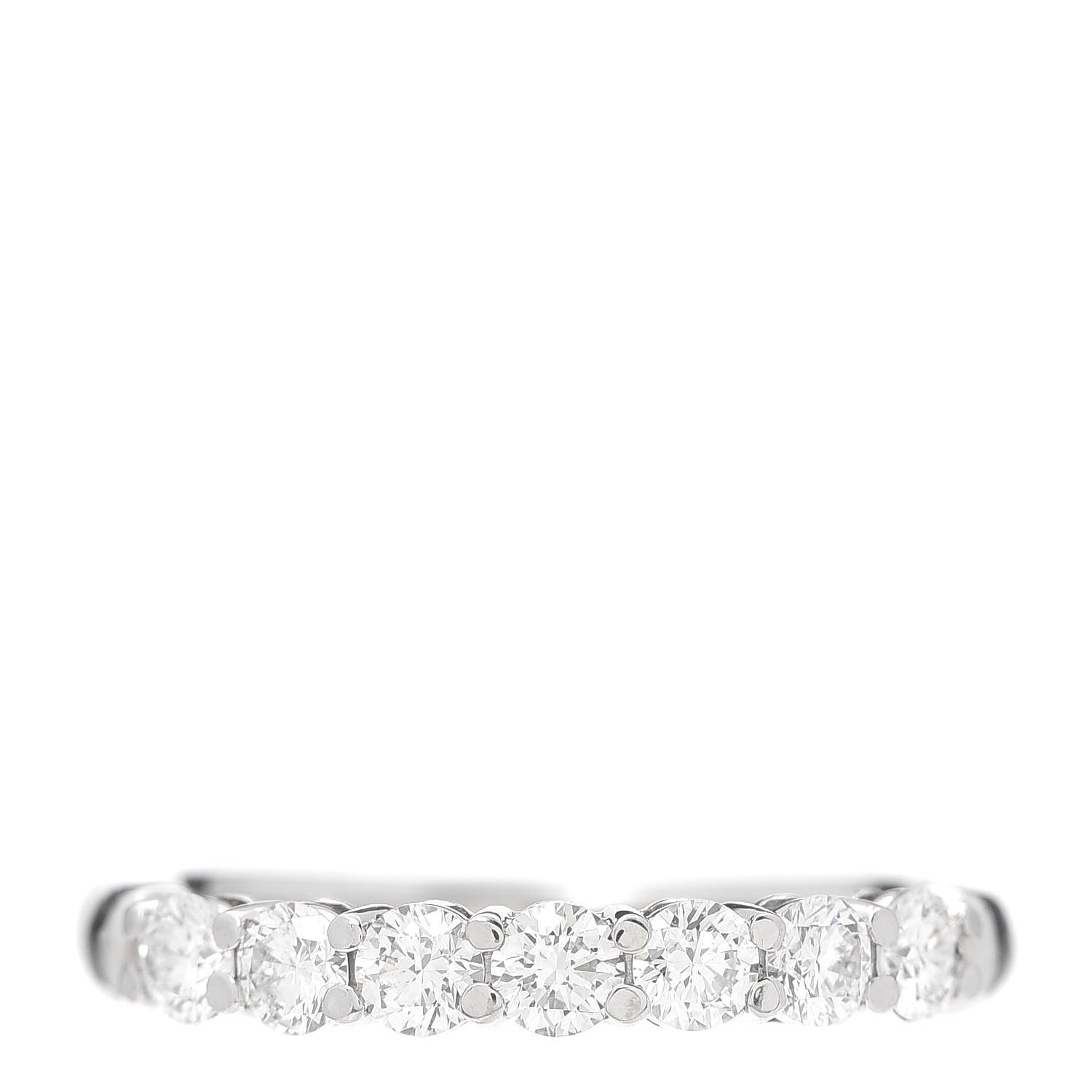 Tiffany Platinum Diamond 3mm Half Circle Embrace Band Ring 53 6.25 1 of 5