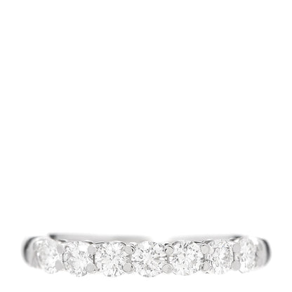 Tiffany Platinum Diamond 3mm Half Circle Embrace Band Ring 53 6.25 1 of 5