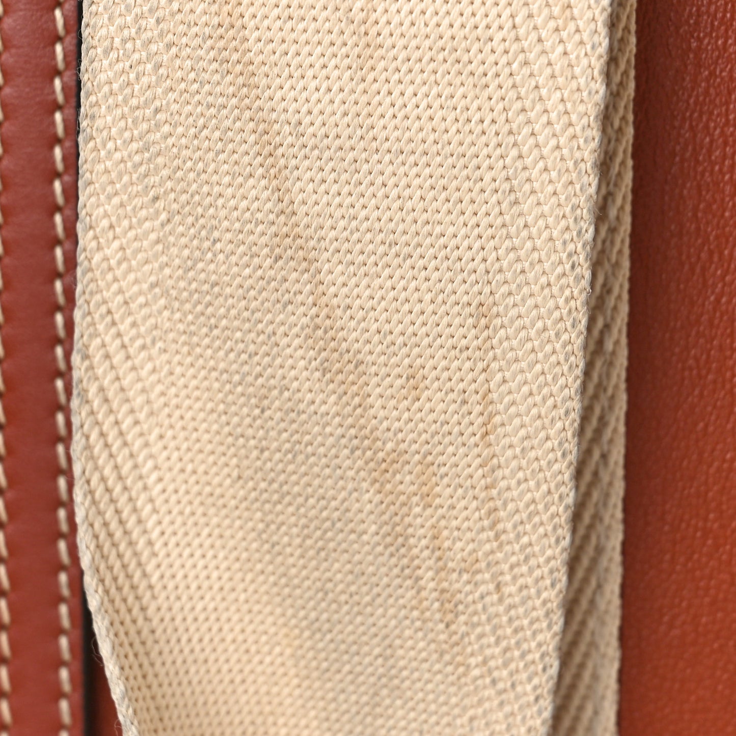 Calfskin Medium Woody Ribbon Tote Sepia Brown