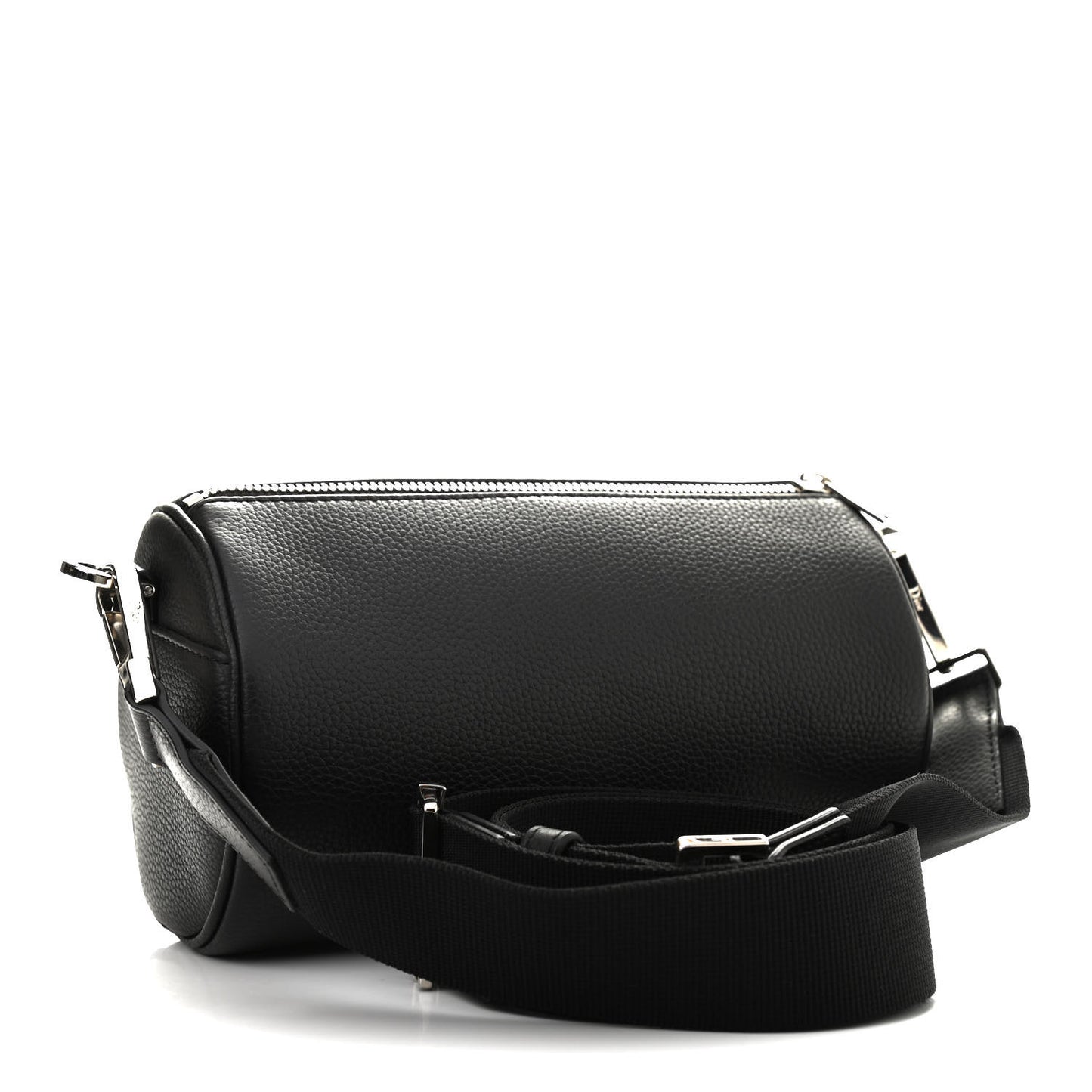 HOMME Grained Calfskin Mens Roller Pouch Black