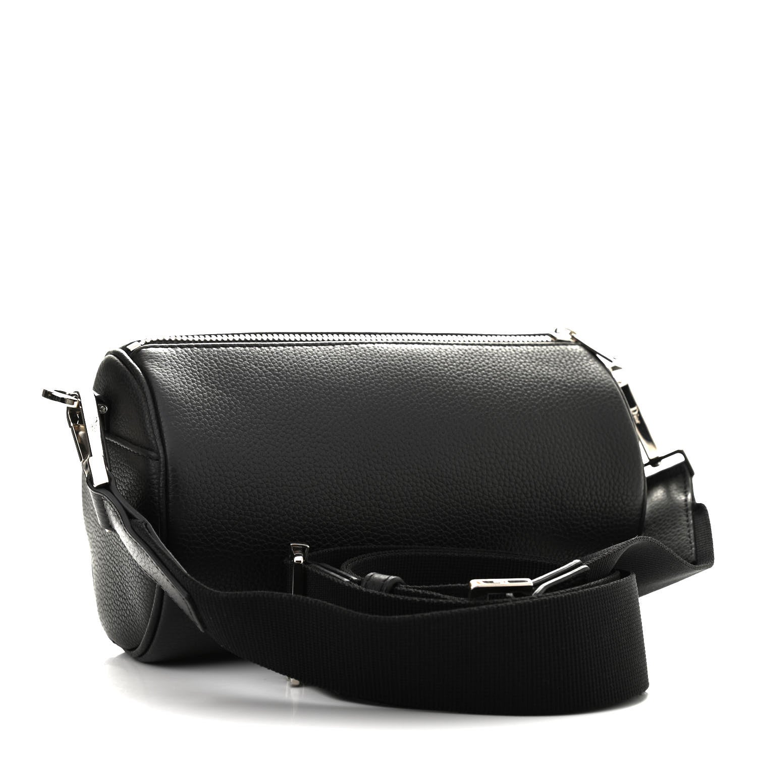 Christian Dior HOMME Grained Calfskin Mens Roller Pouch Black 3 of 10