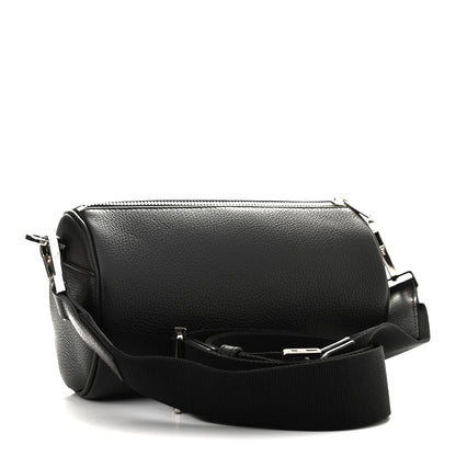 Christian Dior HOMME Grained Calfskin Mens Roller Pouch Black 3 of 10