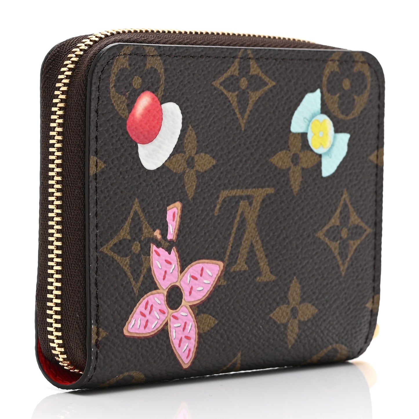 Monogram 2024 Christmas Animation Candy Factory Zippy Coin Purse Candy Red
