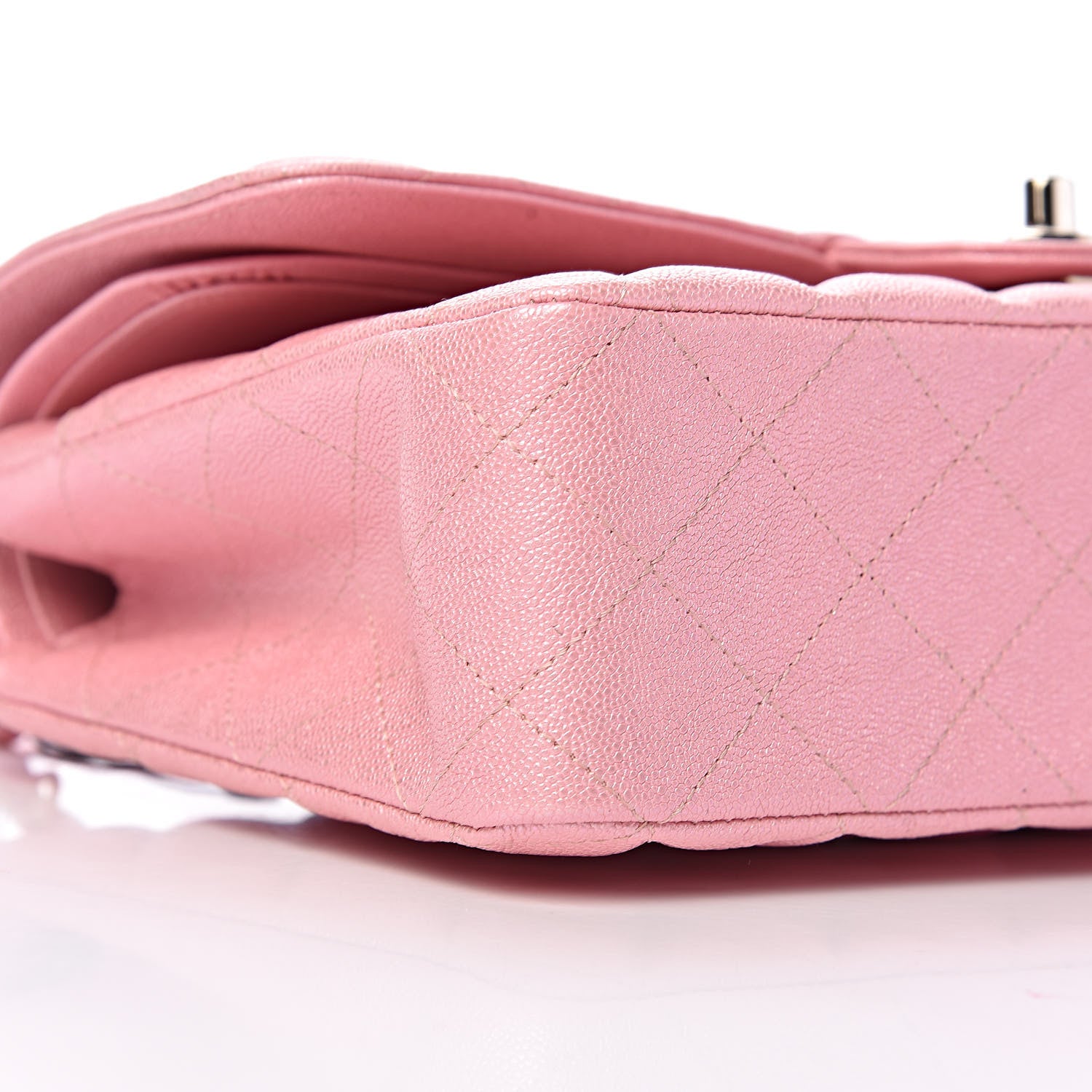 Chanel Iridescent Caviar Quilted Medium Double Flap Rose Pink 8 of 11