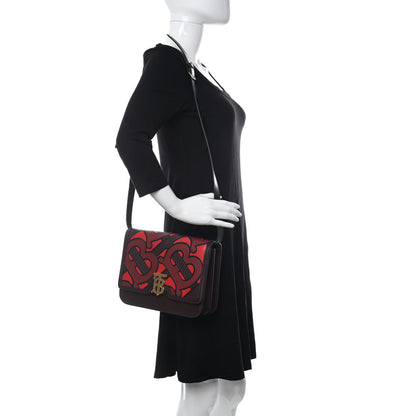 Burberry Calfskin Applique Monogram Medium TB Bag Oxblood 2 of 10