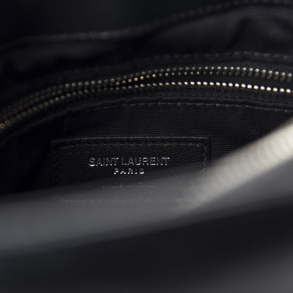 Saint Laurent Calfskin Y Quilted Monogram Small Loulou Shopper Black 9 of 12