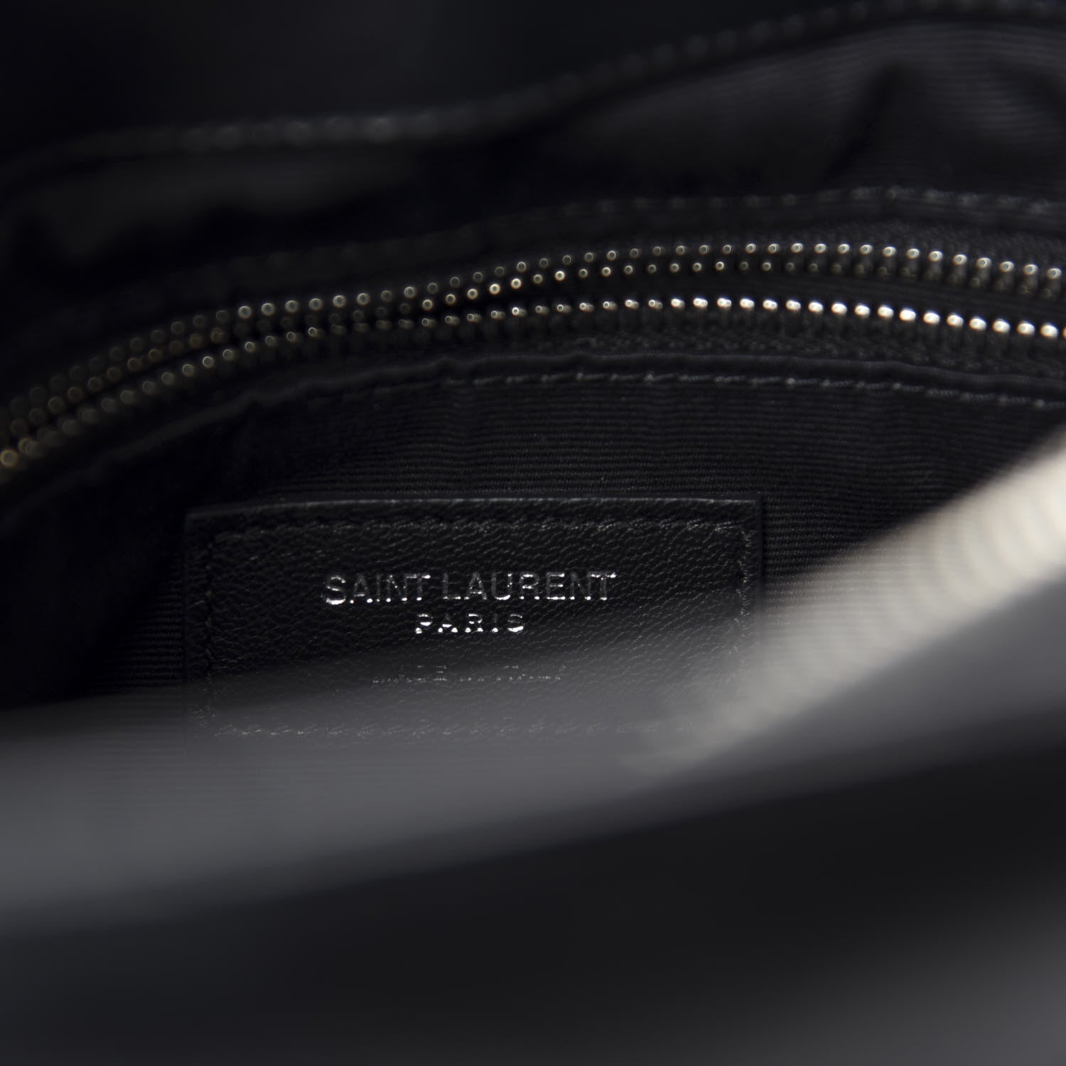 Saint Laurent Calfskin Y Quilted Monogram Small Loulou Shopper Black 9 of 12