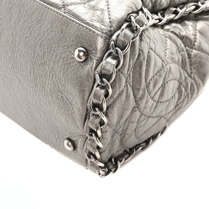 Chanel Metallic Calfskin Quilted Large Chain Me Hobo Silver 10 of 10