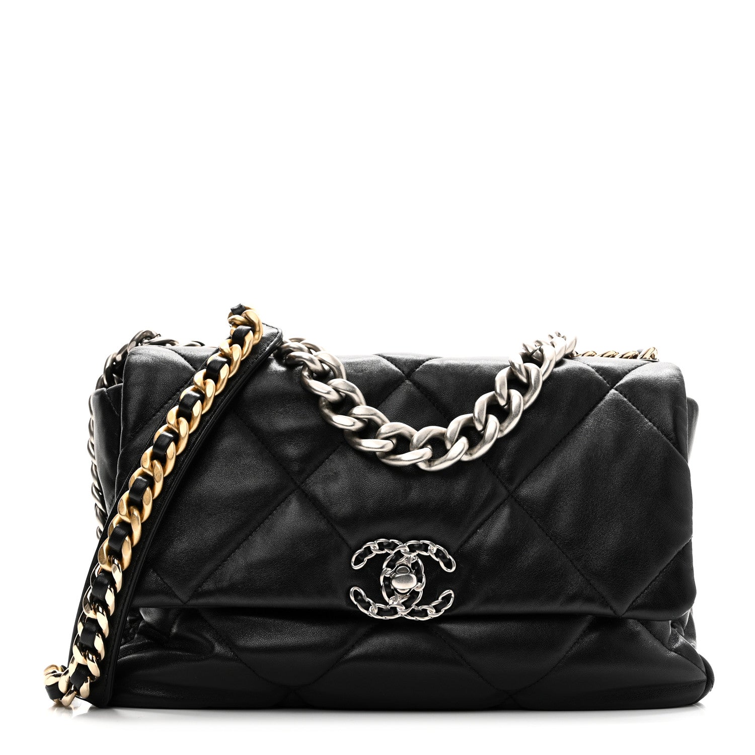 Chanel Lambskin Quilted Large Chanel 19 Flap Black 1 of 11