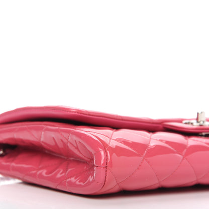 Chanel Patent Quilted Clutch With Chain Flap Fuchsia 6 of 10