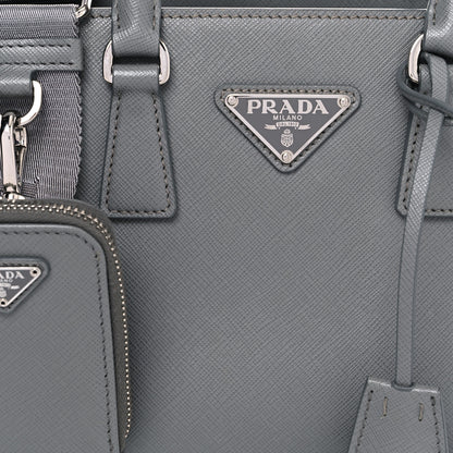 Prada Saffiano Lux Micro Galleria Shoulder Bag Ardesia 7 of 13