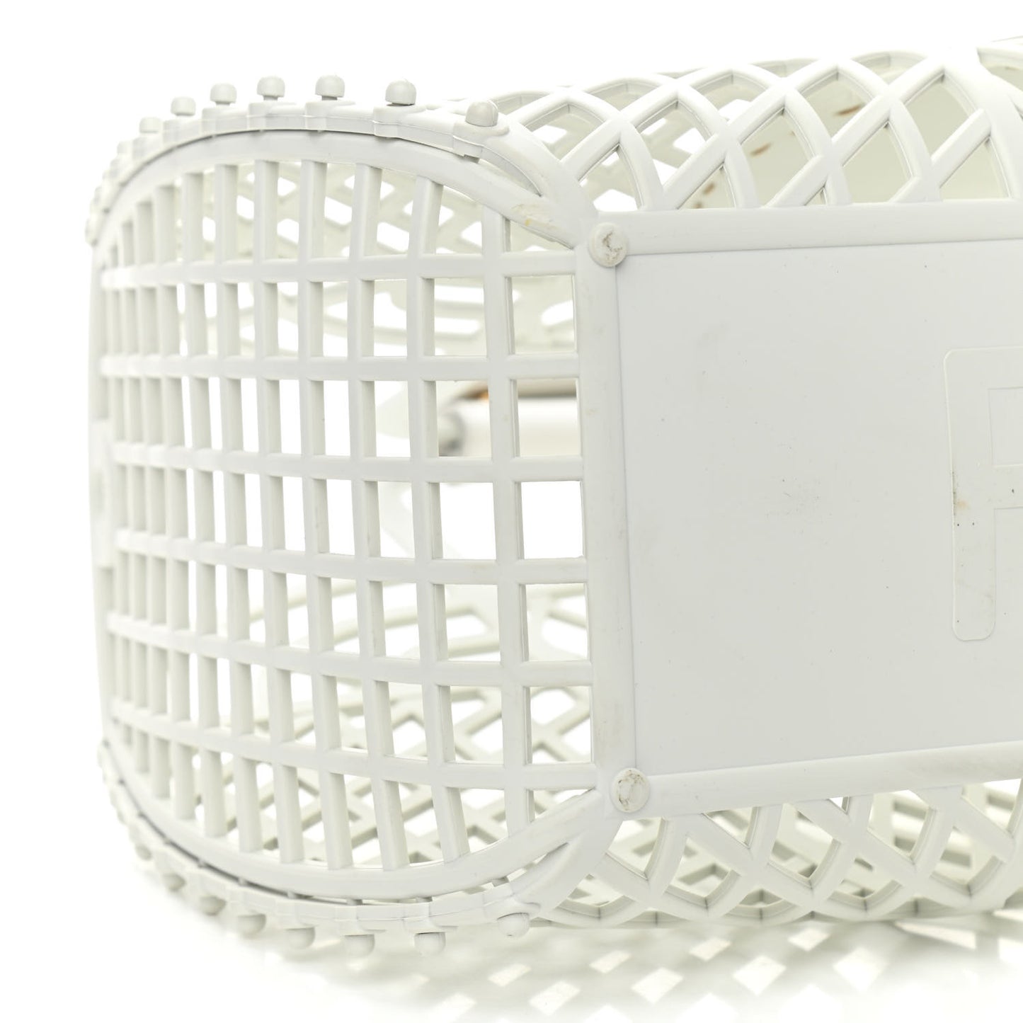 Recycled Plastic Vitello Liberty Matte Medium Fendi Basket White Ice