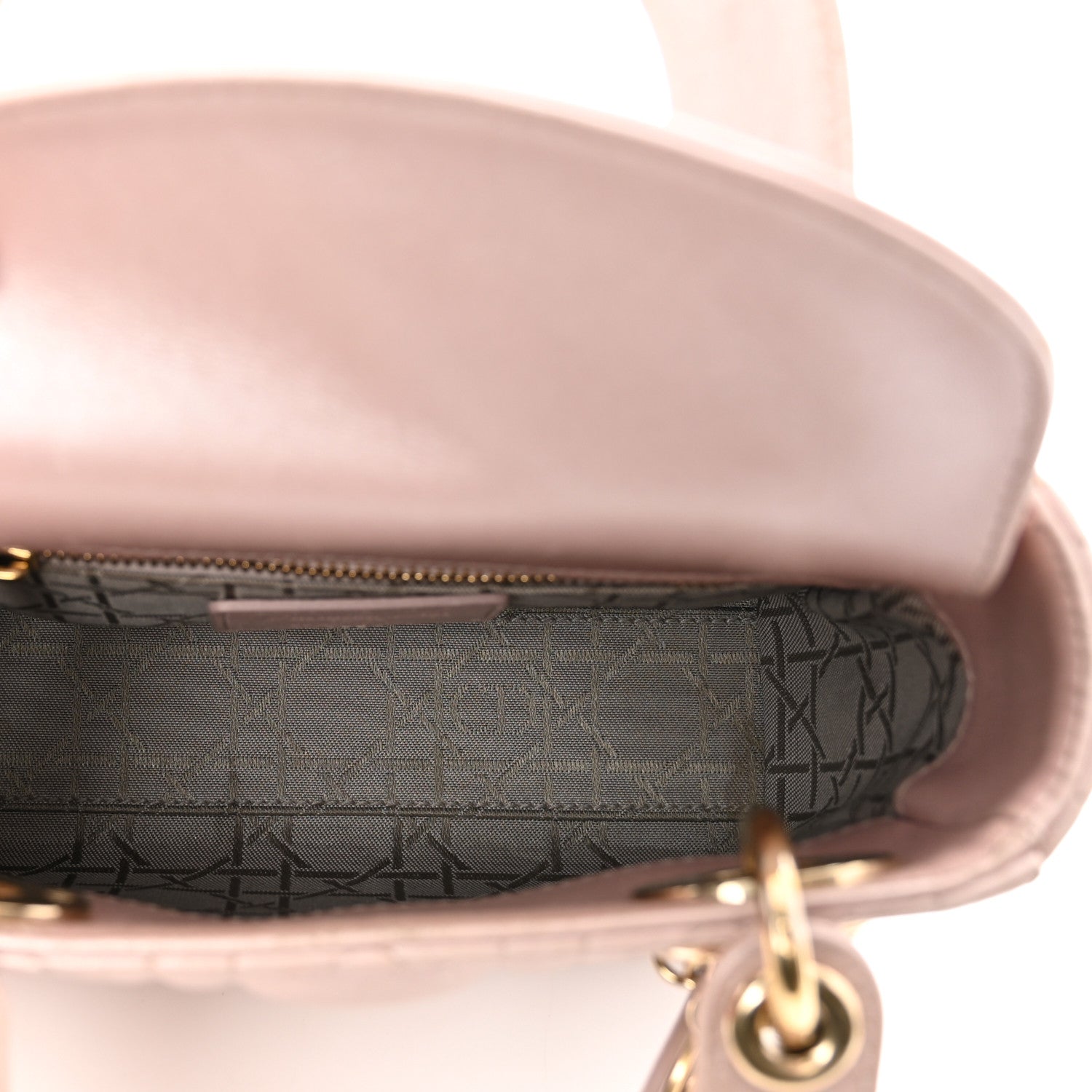 Christian Dior Metallic Lambskin Cannage Mini Lady Dior Lotus 6 of 12