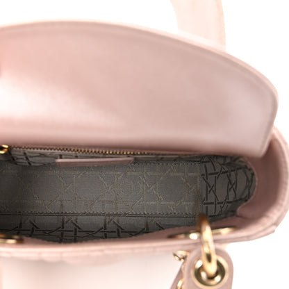 Christian Dior Metallic Lambskin Cannage Mini Lady Dior Lotus 6 of 12