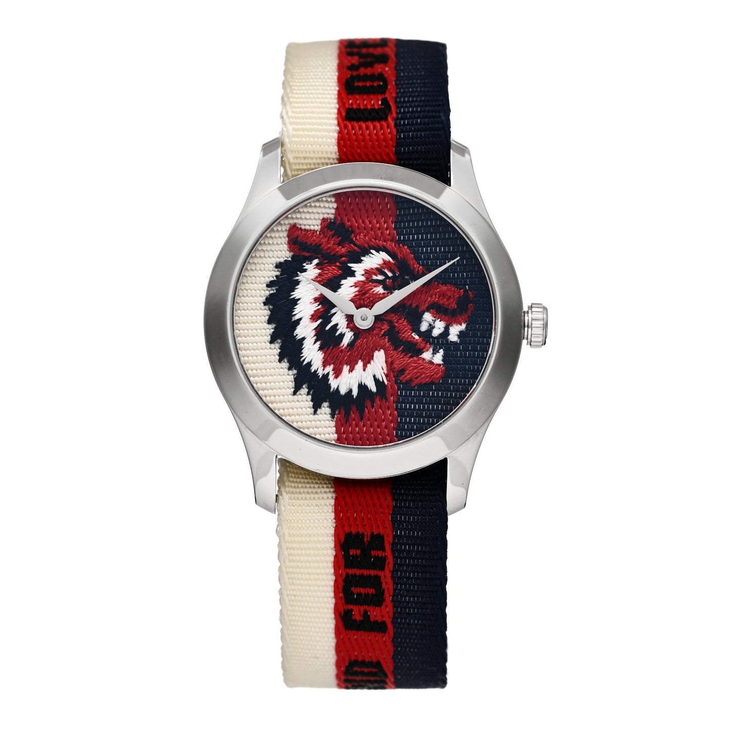 Stainless Steel Nylon 38mm Le Marche Des Merveilles Wolf Quartz Watch Navy