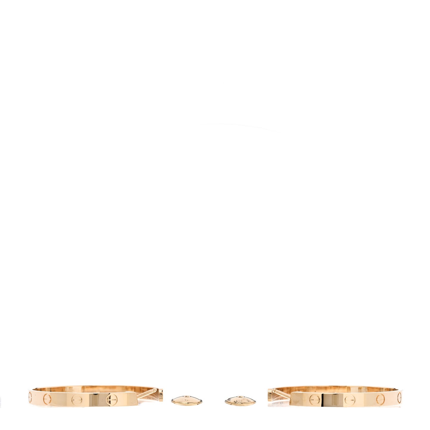 18K Yellow Gold Large LOVE Hoop Earrings