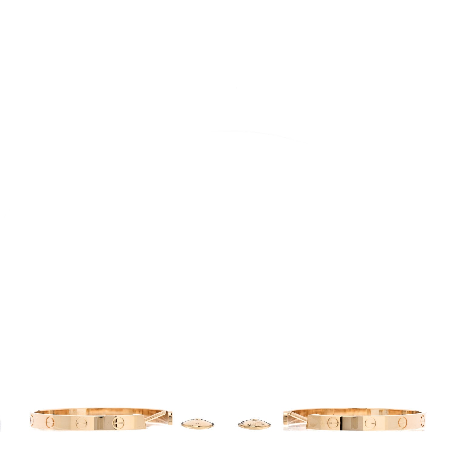 Cartier 18K Yellow Gold Large LOVE Hoop Earrings 3 of 5