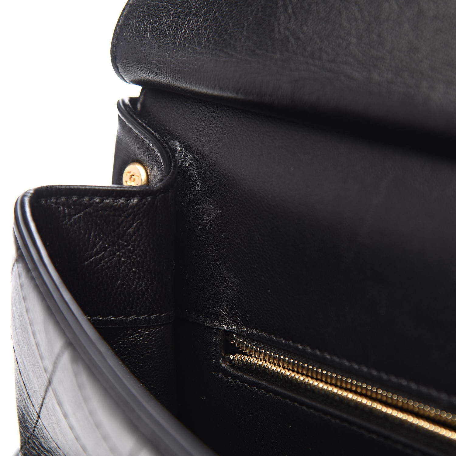 Chanel Goatskin Stitched Flap Black 10 of 18