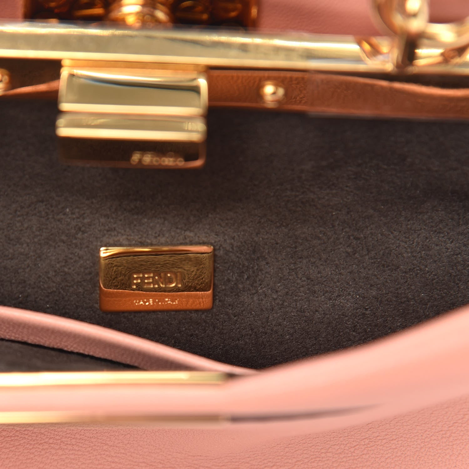 Fendi Shiny Nappa Micro Peekaboo Iconic Satchel Pink 7 of 8