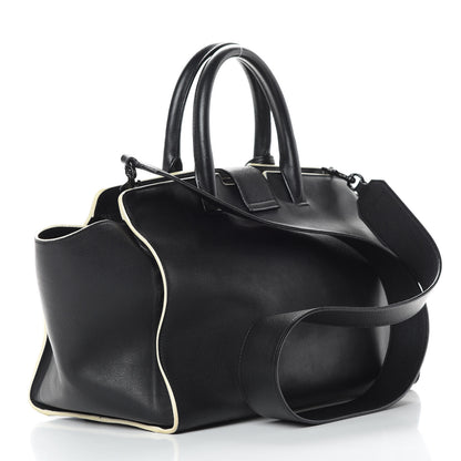 Saint Laurent Calfskin Small Monogram Downtown Cabas Black White 4 of 17