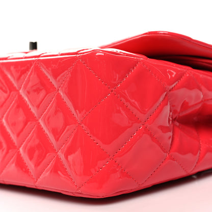 Chanel Patent Quilted Jumbo Double Flap Pink 10 of 10
