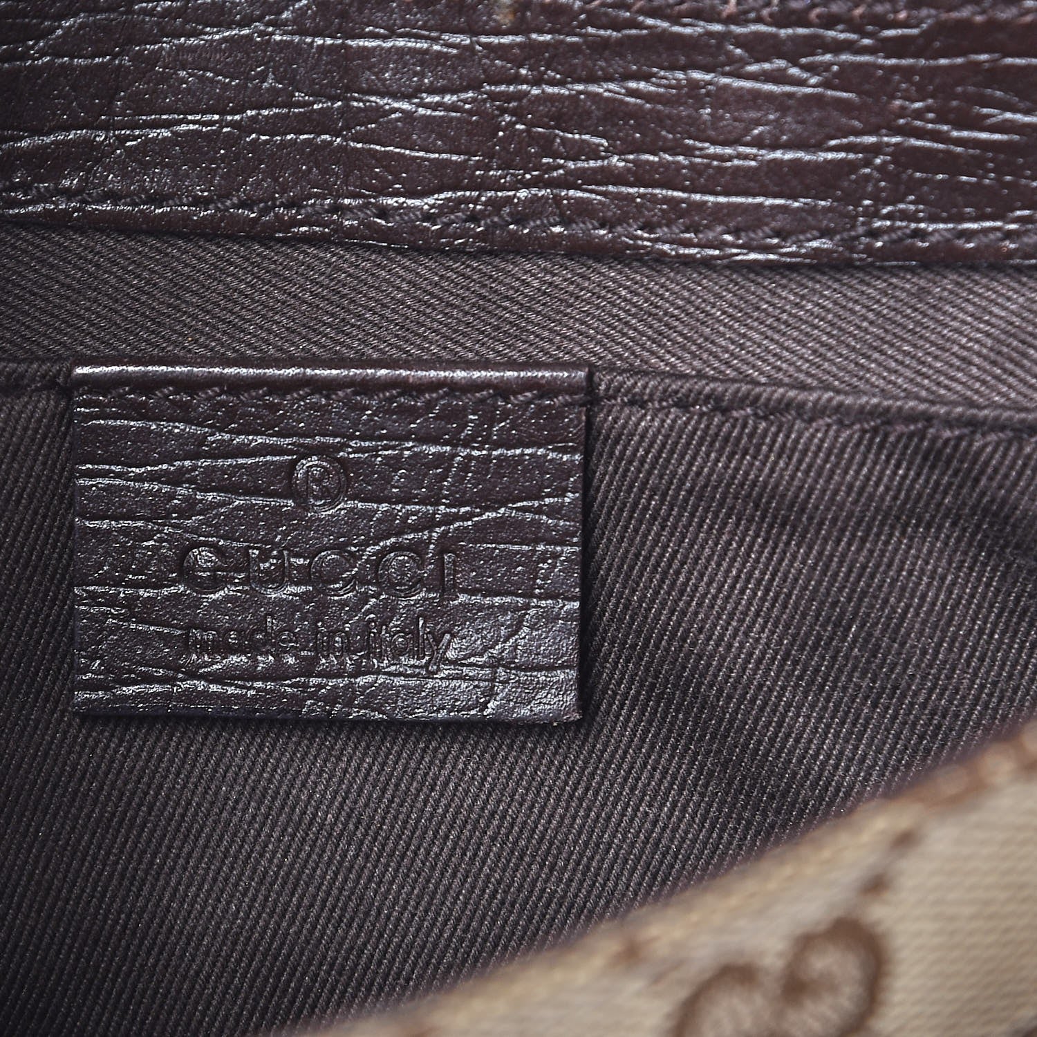 Gucci Monogram Horsebit Clutch Dark Brown 6 of 9