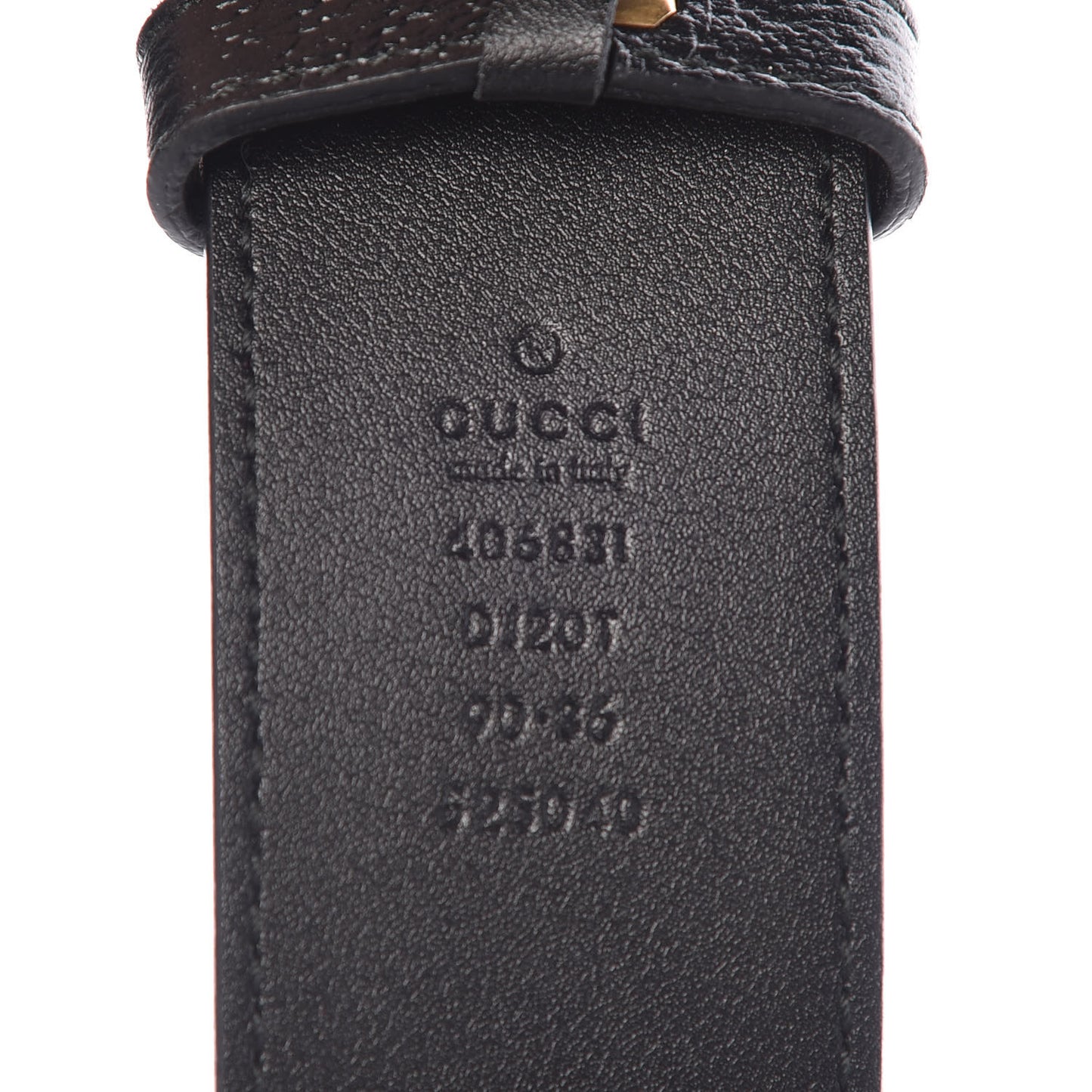 Textured Calfskin Double G 40mm Belt 90 36 Black