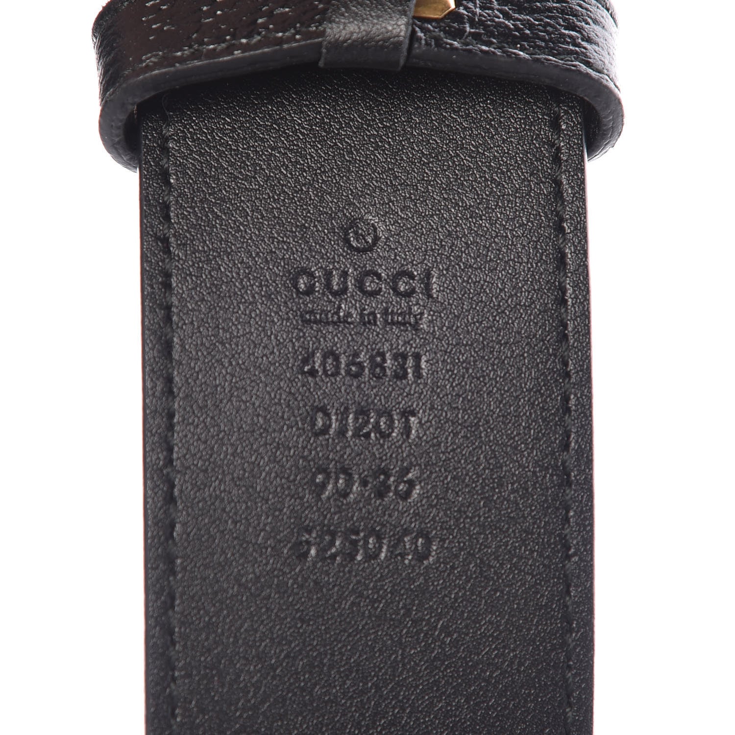 Gucci Textured Calfskin Double G 40mm Belt 90 36 Black 4 of 6