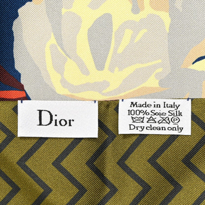 Christian Dior Silk Mitzah Scarf Blue Green 4 of 4