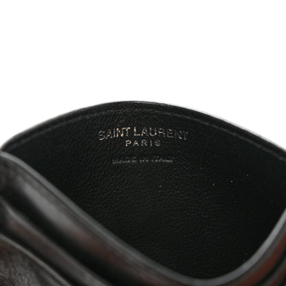 Saint Laurent Calfskin Monogram Credit Card Case Black 6 of 12
