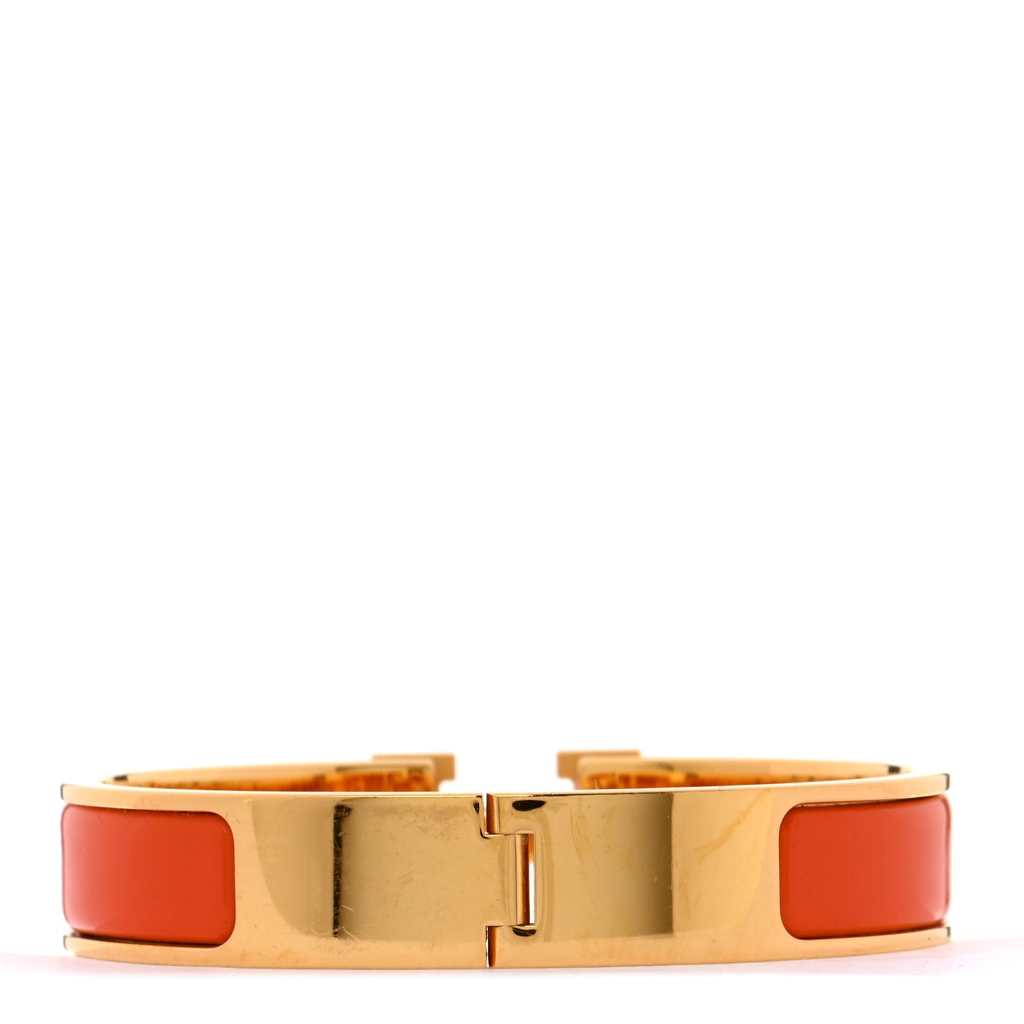 Enamel Narrow Clic Clac H Bracelet PM Orange