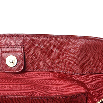 Prada Saffiano Lux Medium Tote Fuoco 13 of 19